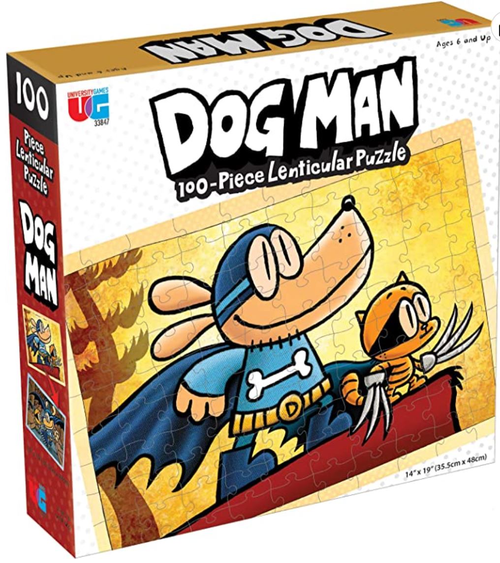 Dog Man Adventures Lenticular puzzle.
