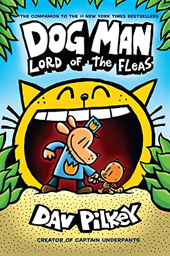 Dog Man Lord of the Fleas by Dav Pilkey is one of the best graphic novels for tweens. Check out the entire list of Dog Man books in order on We Read Tween Books.