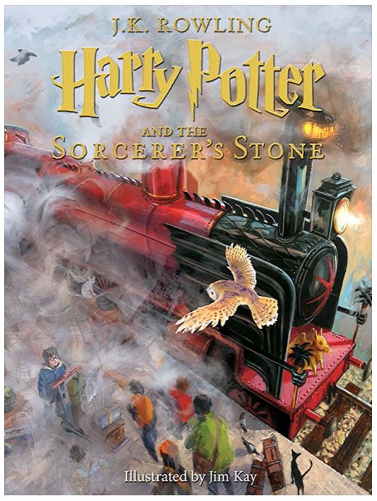 Harry Potter and the Sorcerer's Stone Illustrated edition by J.K. Rowling is part of the best series for tween readers. Check out the ultimate guide of all the Harry Potter books in order from bloggers, We Read Tween Books.