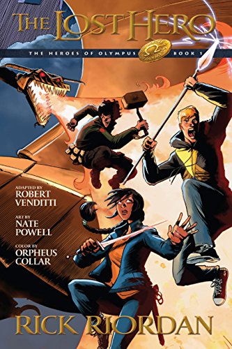 The Lost Hero Graphic Novel by Rick Riordan is a book in the Percy Jackson series. Discover all the Percy Jackson books in order on this epic book list on We Read Tween Books.