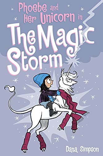 Phoebe and Her Unicorn and The Magic Storm is part of the Phoebe and Her Unicorn series by Dana Simpson. Check out the epic book list of all the Phoebe and Her Unicorn books in order on We Read Tween Books.