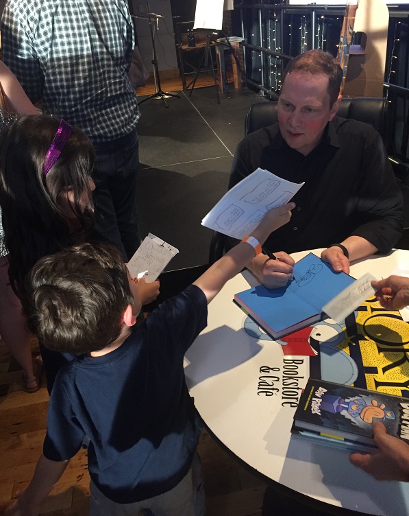 Meeting Dav Pilkey at An Unlikely Story.