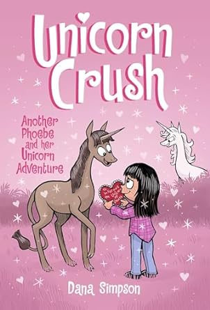 Unicorn Crush is part of the Phoebe and Her Unicorn series by Dana Simpson. Check out the epic book list of all the Phoebe and Her Unicorn books in order on We Read Tween Books.