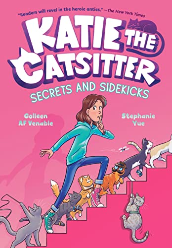 Katie the Catsitter: Secrest and Sidekicks is one of the most anticipated, new graphic novels for tweens and kids releasing in 2023. Check out the entire book list of new graphic novels releasing in 2023 on book blog, We Read Tween Books.