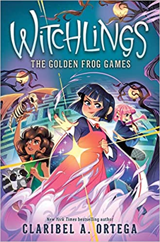 The Golden Frog Games: Witchlings is one of the most anticipated, new chapter books for tweens and kids releasing in 2023. Check out the entire book list of new chapter books releasing in 2023 on book blog, We Read Tween Books.