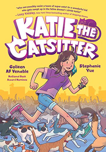 Katie the Catsitter is book one in the Katie the Catsitter graphic novel series. Check out the ultimate guide to find all the Katie the Catsitter books in order on We Read Tween Books.