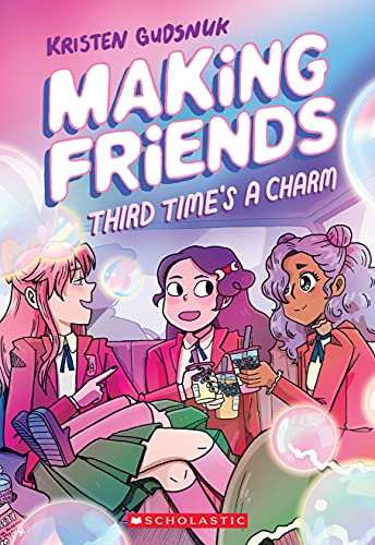 Making Friends: Third Times a Charm is book three in the Making Friends book series. Check out the entire list of graphic novels in the Making Friends series on the book blog, We Read Tween Books.