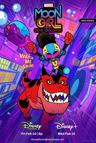 Moon Girl and Devil Dinosaur is a TV series on Disney+. Check out the complete guide to the Moond Girl and Devil Dinosaur books on We Read Tween Books.