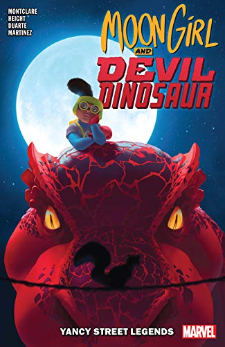 Moon Girl and Devil Dinosaur Vol. 8 Yancy Street Legends is a book in the Moon Girl and Devil Dinosaur series. Check out all of the Moon Girl and Devil Dinosaur books in the complete guide from book bloggers, We Read Tween Books.