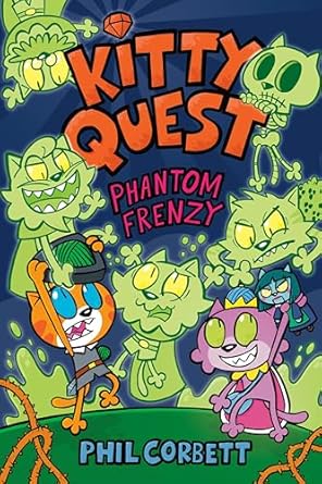 Kitty Quest: Phantom Frenzy is book four in the Kitty Quest series. Check out the complete guide with all the Kitty Quest books in order on We Read Tween Books.