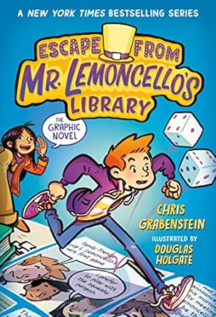 Escape from Mr Lemoncellos Library Graphic Novel is a new book for tween readers coming fall 2023. Check out the entire list of new chapter books and graphic novels for tweens on We Read Tween Books.