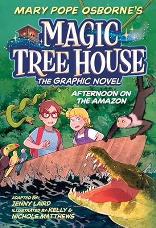 Afternoon on the Amazon the graphic novel is one of the new graphic novels for tweens and kids releasing in 2024. Check out the entire list on We Read Tween Books to know what graphic novels to read in 2024.