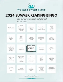Download the We Read Tween Books 2024 Summer Reading BINGO sheet.